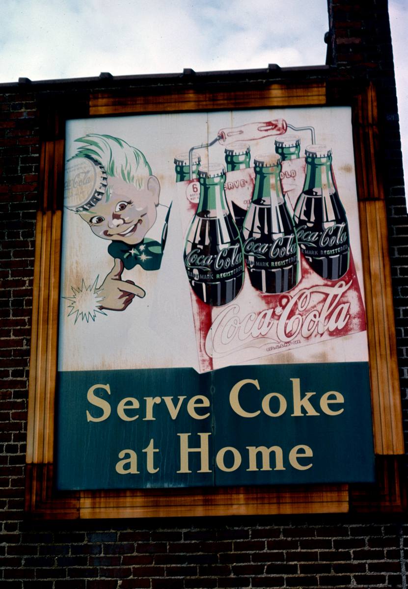 Historic Photo : 1979 Coke sign, Henderson, North Carolina | Margolies | Roadside America Collection | Vintage Wall Art :