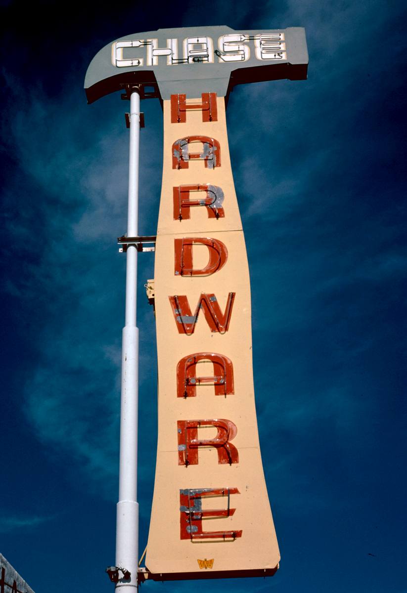 Historic Photo : 1979 Chase Hardware sign, Albuquerque, New Mexico | Margolies | Roadside America Collection | Vintage Wall Art :
