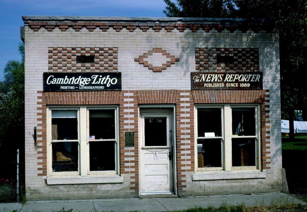 Historic Photo : 1980 Brick storefront, Cambridge, Idaho | Margolies | Roadside America Collection | Vintage Wall Art :