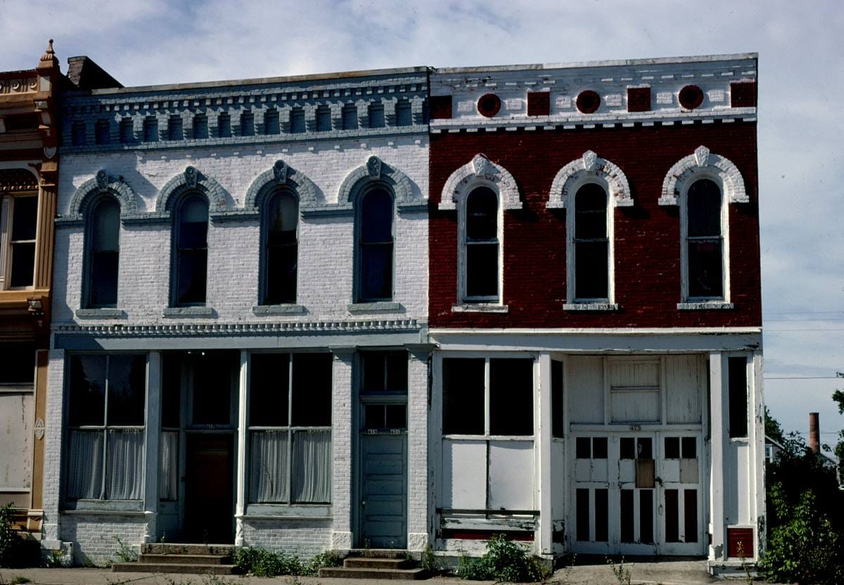 Historic Photo : 1980 Old brick store, Menominee, Michigan | Margolies | Roadside America Collection | Vintage Wall Art :