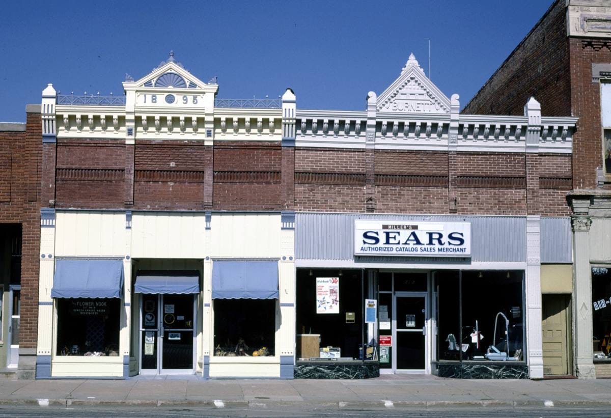 Historic Photo : 1988 Commercial buildings, Seneca, Kansas | Margolies | Roadside America Collection | Vintage Wall Art :