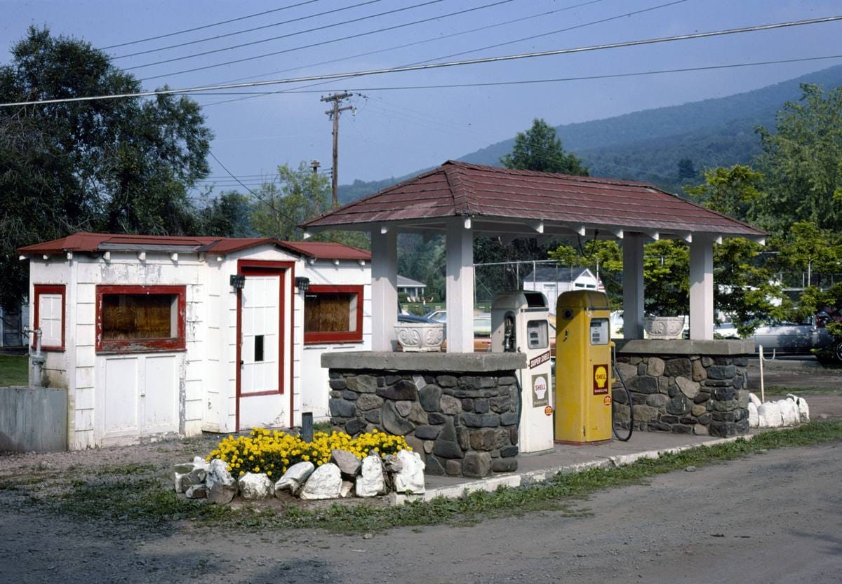 Historic Photo : 1977 Sugar Maples Gas, Maplecrest, New York | Margolies | Roadside America Collection | Vintage Wall Art :