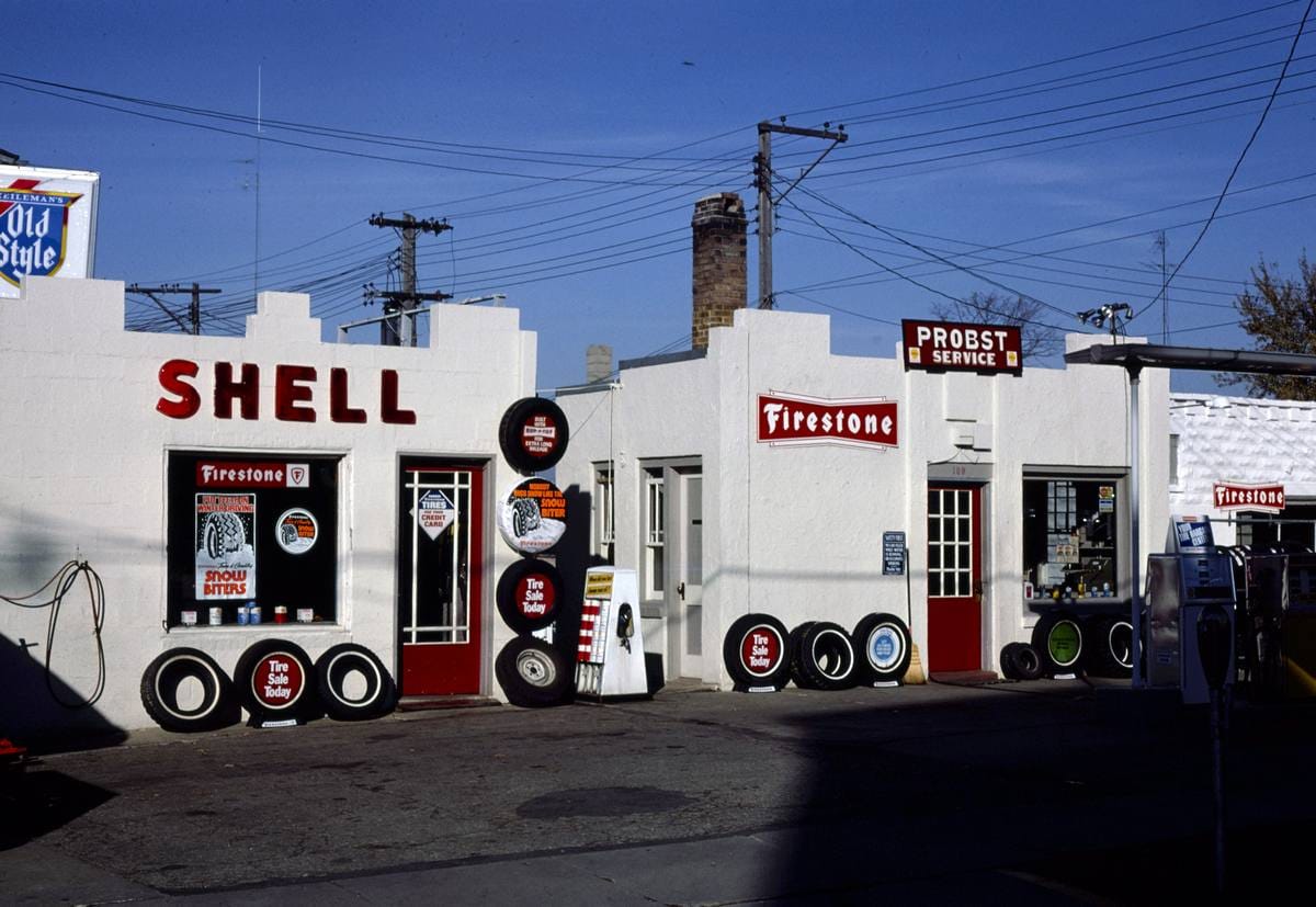 Historic Photo : 1977 Probst Shell, Jefferson, Wisconsin | Margolies | Roadside America Collection | Vintage Wall Art :