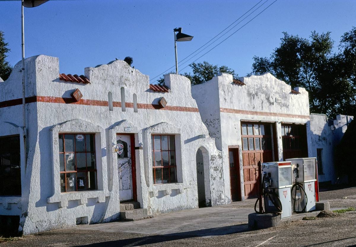 Historic Photo : 1980 Fina-Conoco station, Grinnell, Kansas | Margolies | Roadside America Collection | Vintage Wall Art :