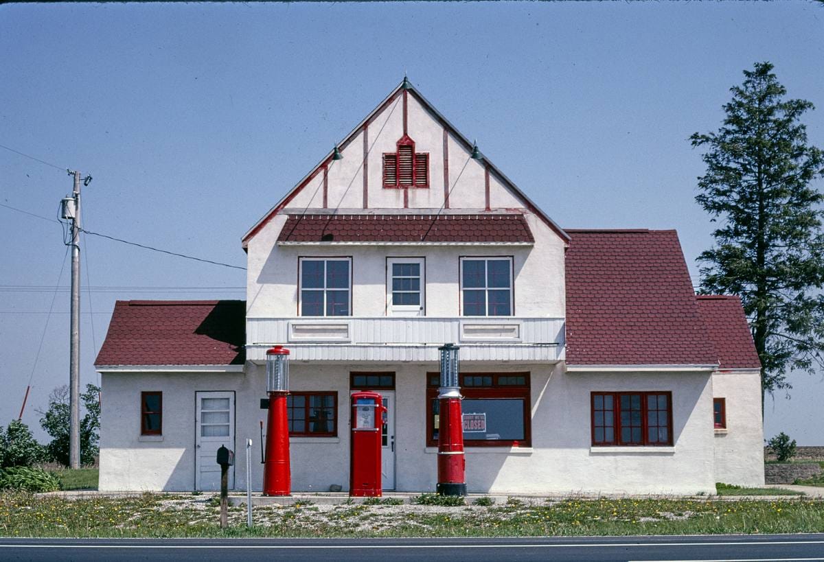 Historic Photo : 2003 Youngville Cafe gas, near Van Horne, Iowa | Margolies | Roadside America Collection | Vintage Wall Art :
