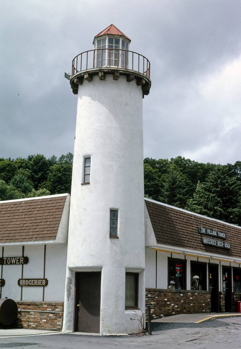 Historic Photo : 1990 Lighthouse Gas, Cooperstown, New York | Margolies | Roadside America Collection | Vintage Wall Art :