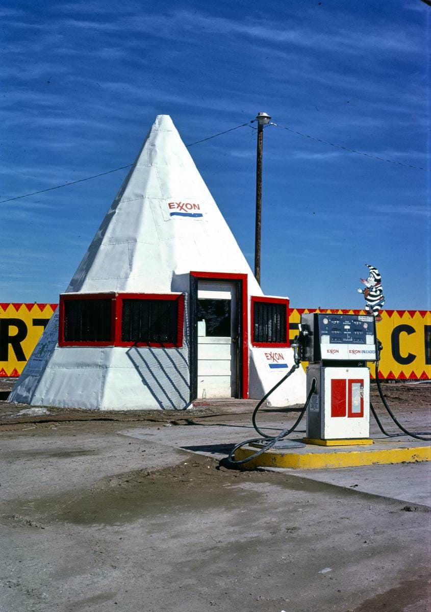 Historic Photo : 1979 Indian City Exxon, Allentown, Arizona | Margolies | Roadside America Collection | Vintage Wall Art :