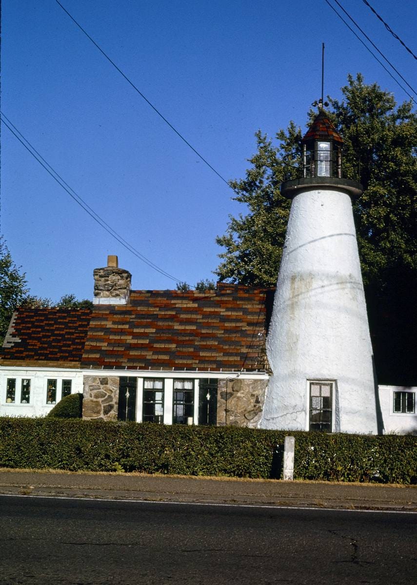 Historic Photo : 1995 Lighthouse Gas, Deerfield, Massachusetts | Margolies | Roadside America Collection | Vintage Wall Art :