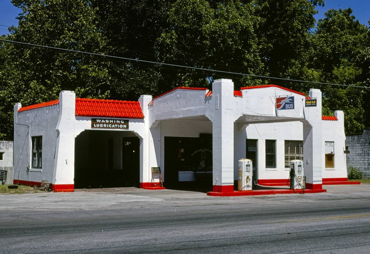 Historic Photo : 1979 Gas station, Kingsland, Georgia | Margolies | Roadside America Collection | Vintage Wall Art :