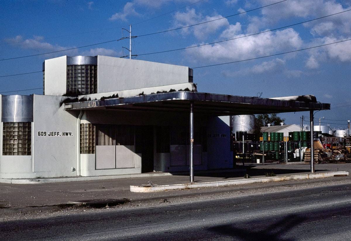 Historic Photo : 1982 Deco gas station, New Orleans, Louisiana | Margolies | Roadside America Collection | Vintage Wall Art :