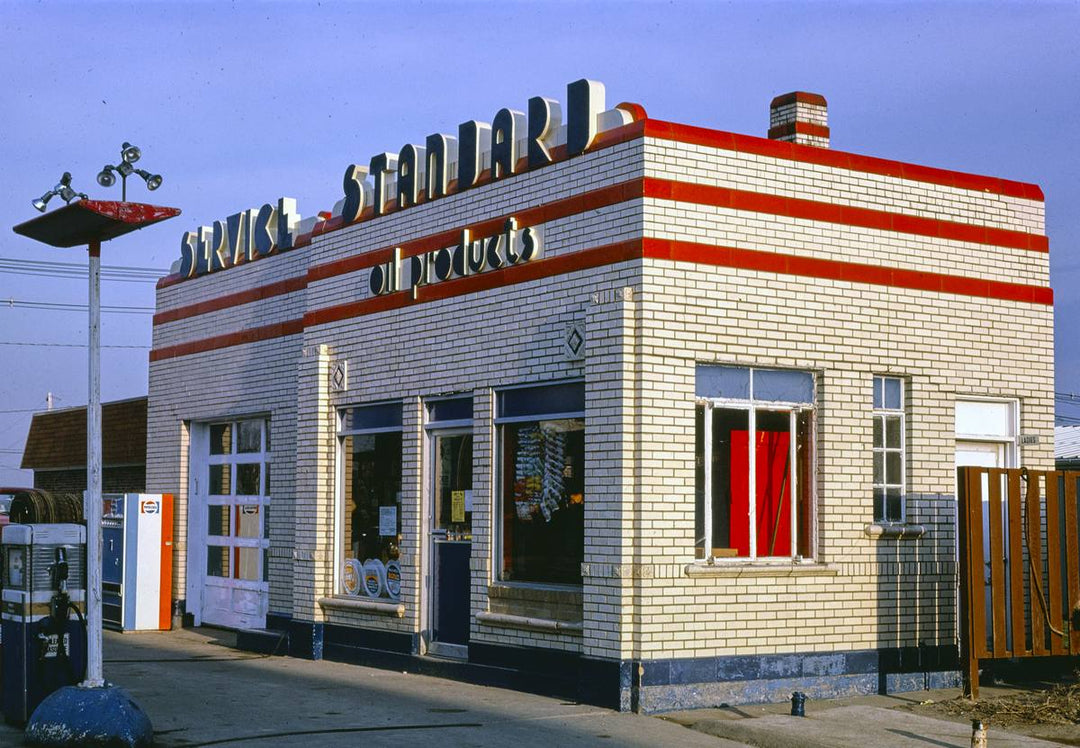 Historic Photo : 1980 Standard Gas, Brooklyn, Iowa | Margolies | Roadside America Collection | Vintage Wall Art :