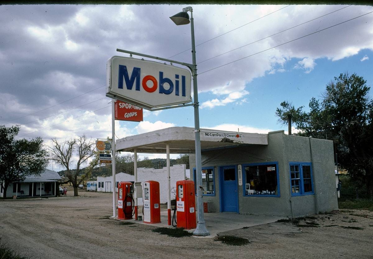 Historic Photo : 1976 Peach Springs Mobil, Peach Springs, Arizona | Margolies | Roadside America Collection | Vintage Wall Art :