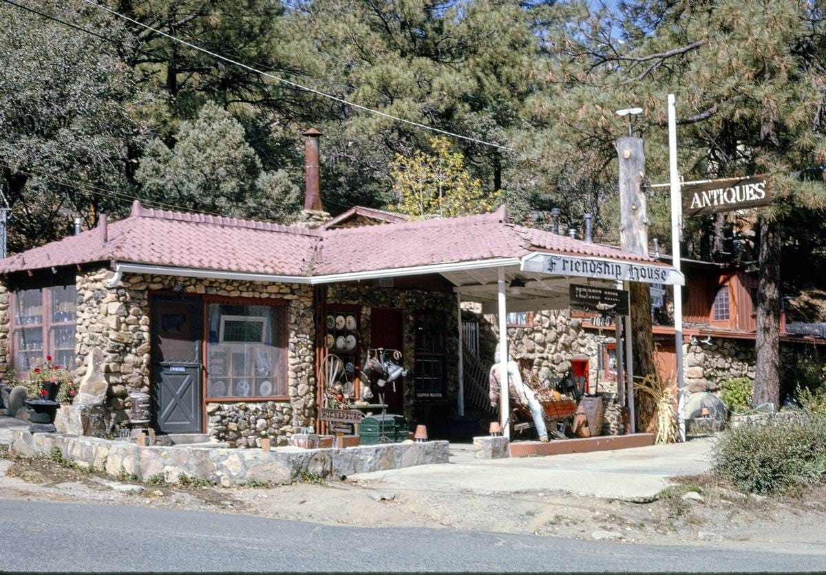Historic Photo : 1991 Friendship House Antiques (gas station), Prescott, Arizona | Margolies | Roadside America Collection | Vintage Wall Art :
