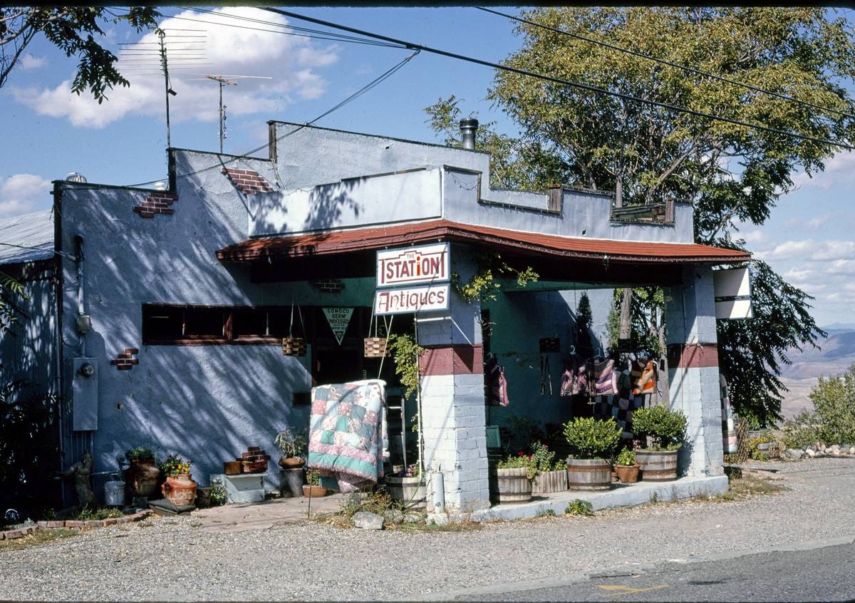 Historic Photo : 1991 Station Antiques (gas Station), Jerome, Arizona | Margolies | Roadside America Collection | Vintage Wall Art :
