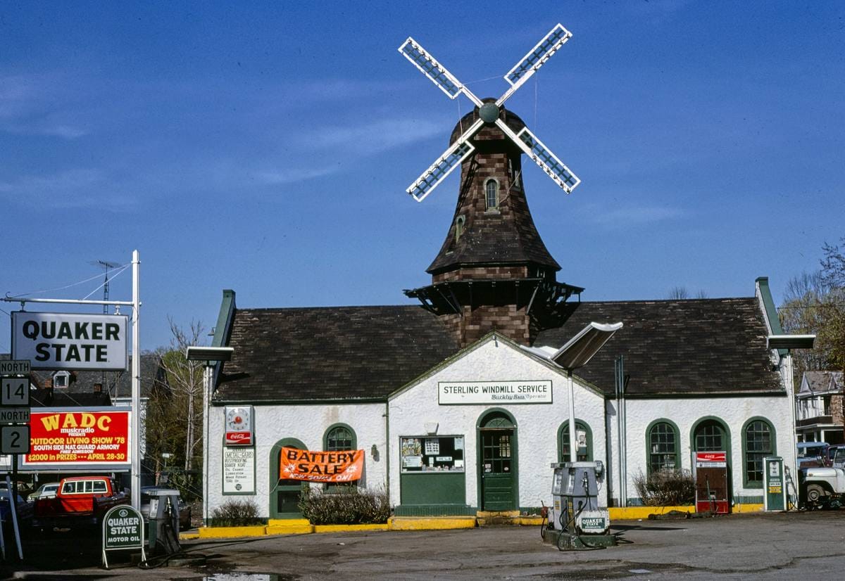 Historic Photo : 1978 Sterline Windmill Service, Parkersburg, West Virginia | Margolies | Roadside America Collection | Vintage Wall Art :