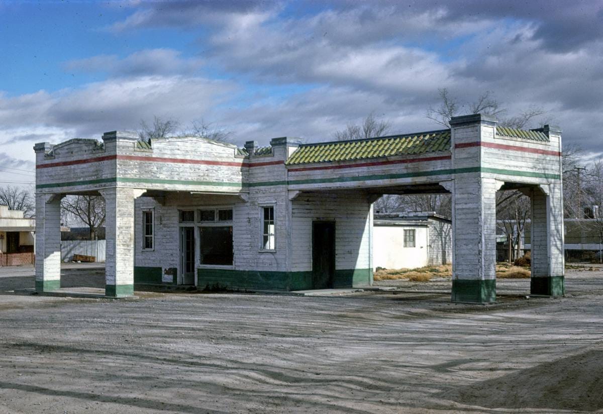 Historic Photo : 1979 Gas station, Fabens, Texas | Margolies | Roadside America Collection | Vintage Wall Art :