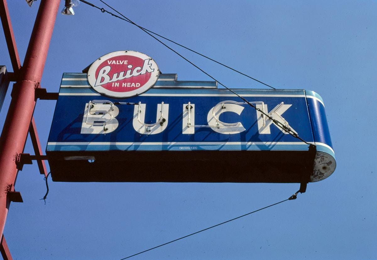 Historic Photo : 1988 Buick sign, North East, Pennsylvania | Margolies | Roadside America Collection | Vintage Wall Art :