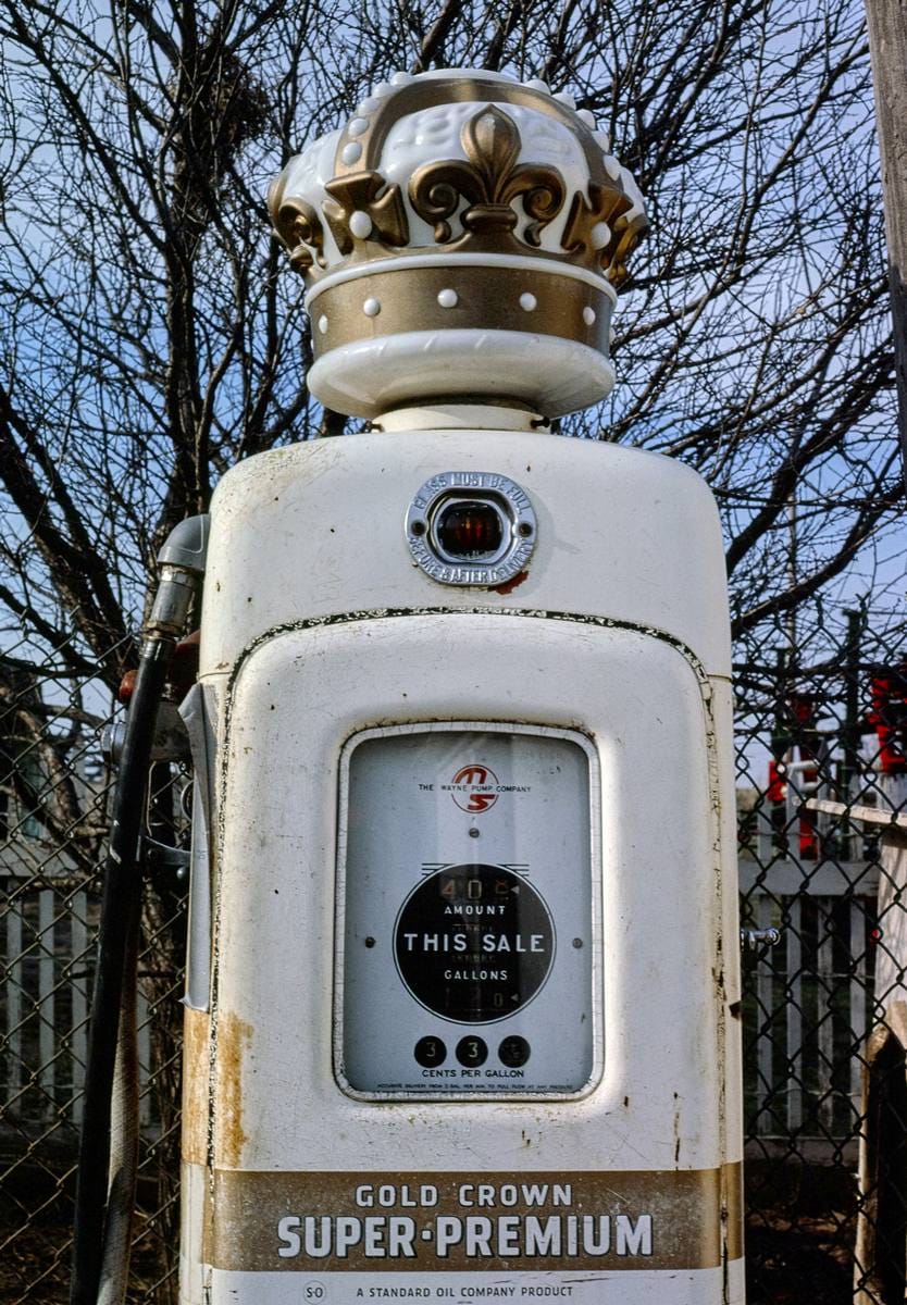 Historic Photo : 1980 Amoco gas pump, Brooklyn, Iowa | Margolies | Roadside America Collection | Vintage Wall Art :
