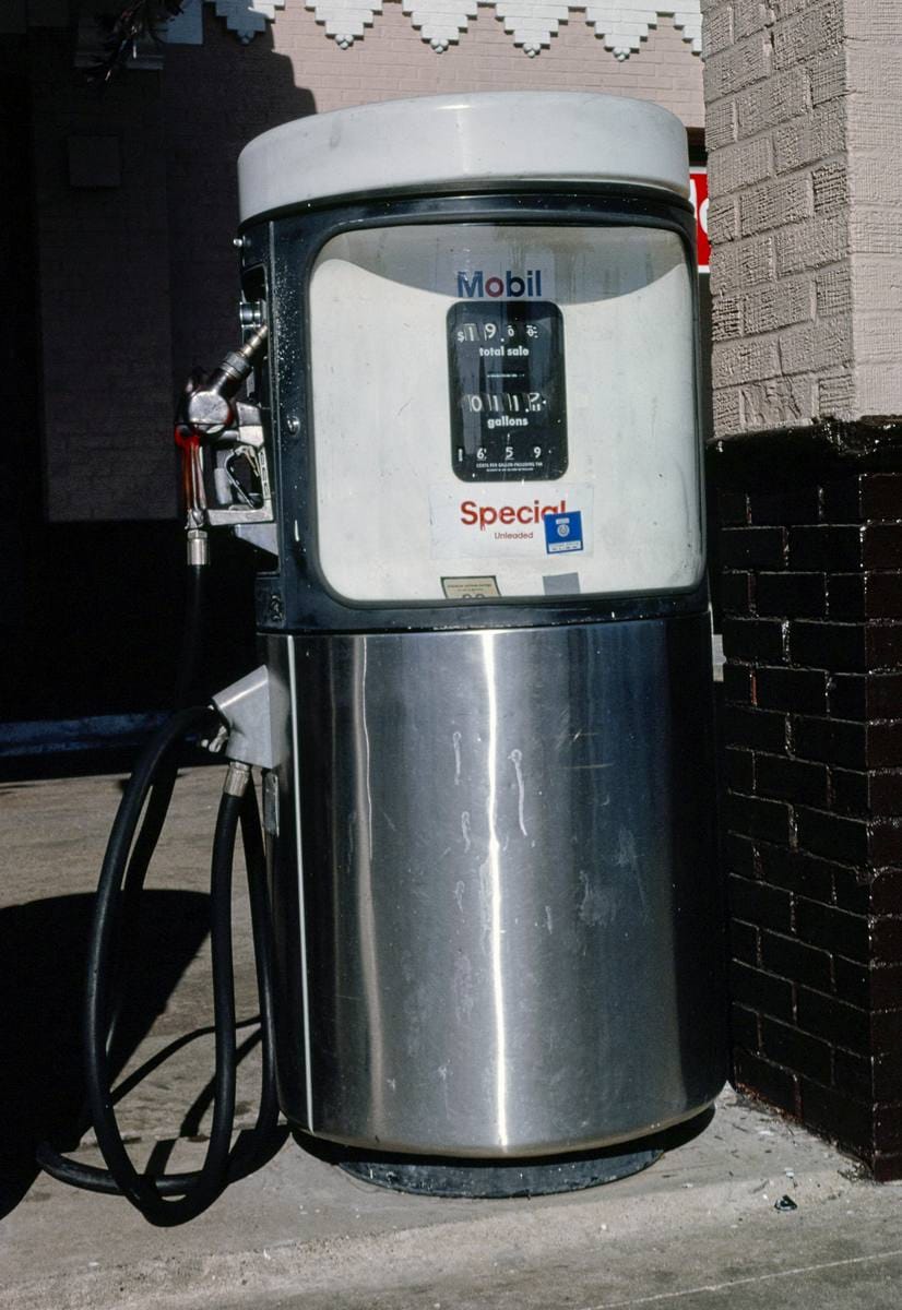 Historic Photo : 1994 Noyes Mobil pump, Dallas, Texas | Margolies | Roadside America Collection | Vintage Wall Art :