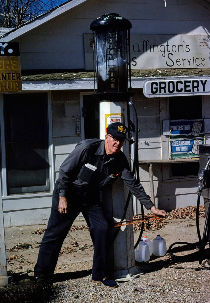 Historic Photo : 1979 Visible kerosine pump, Birch Tree, Missouri | Margolies | Roadside America Collection | Vintage Wall Art :