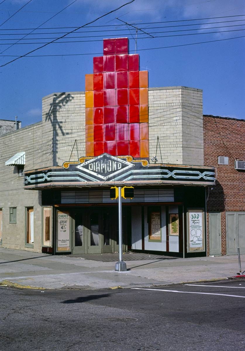 Historic Photo : 1979 Diamond Theater, Tuscaloosa, Alabama | Margolies | Roadside America Collection | Vintage Wall Art :