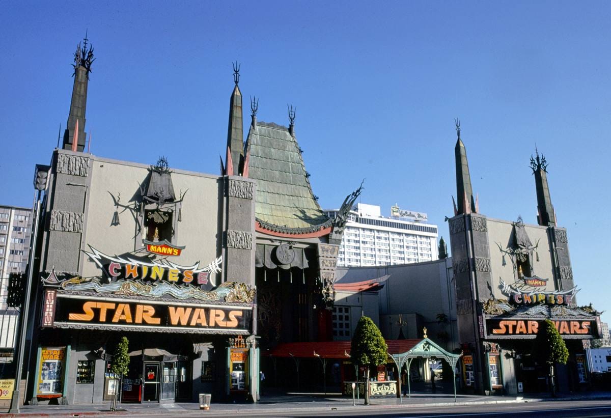 Historic Photo : 1977 Chinese Theater, Hollywood, California | Margolies | Roadside America Collection | Vintage Wall Art :