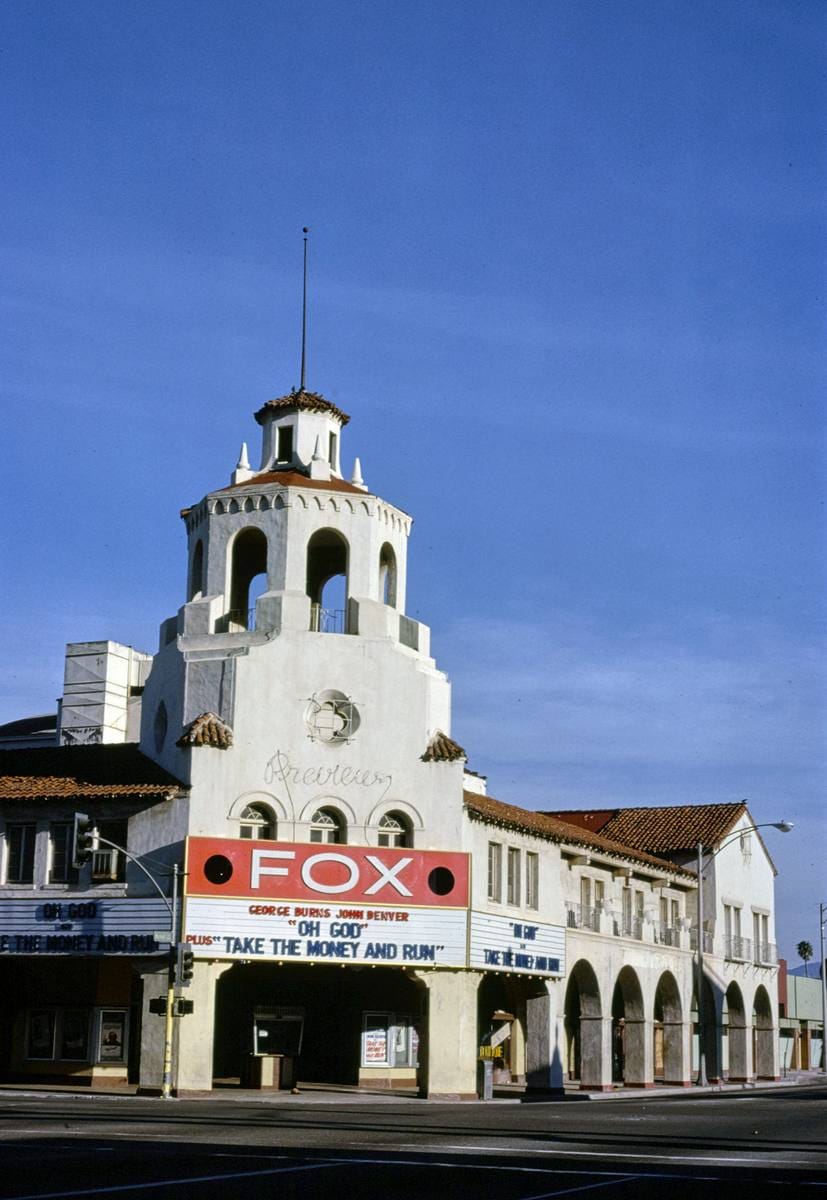 Historic Photo : 1978 Fox Theater, Riverside, California | Margolies | Roadside America Collection | Vintage Wall Art :