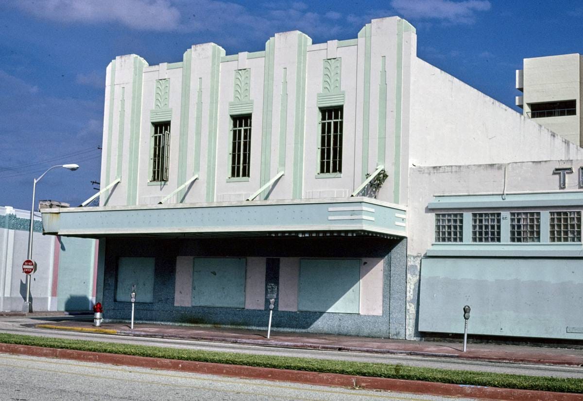Historic Photo : 1990 Old Theater, Miami Beach, Florida | Margolies | Roadside America Collection | Vintage Wall Art :