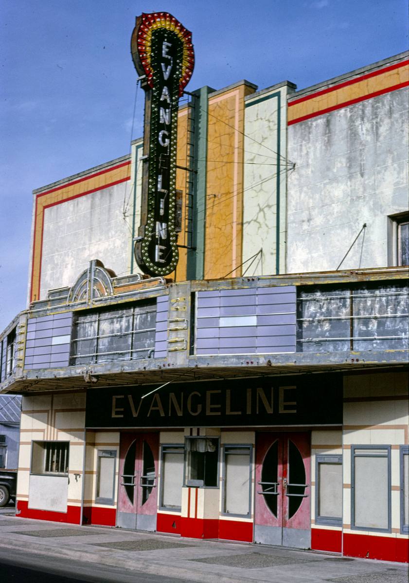Historic Photo : 1979 Evangeline Theater, New Iberia, Louisiana | Margolies | Roadside America Collection | Vintage Wall Art :