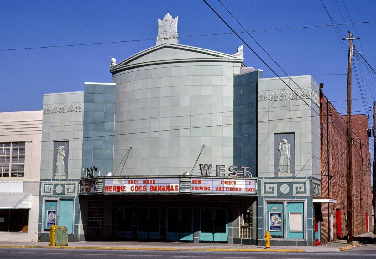 Historic Photo : 1980 West Theater, Cedartown, Georgia | Margolies | Roadside America Collection | Vintage Wall Art :