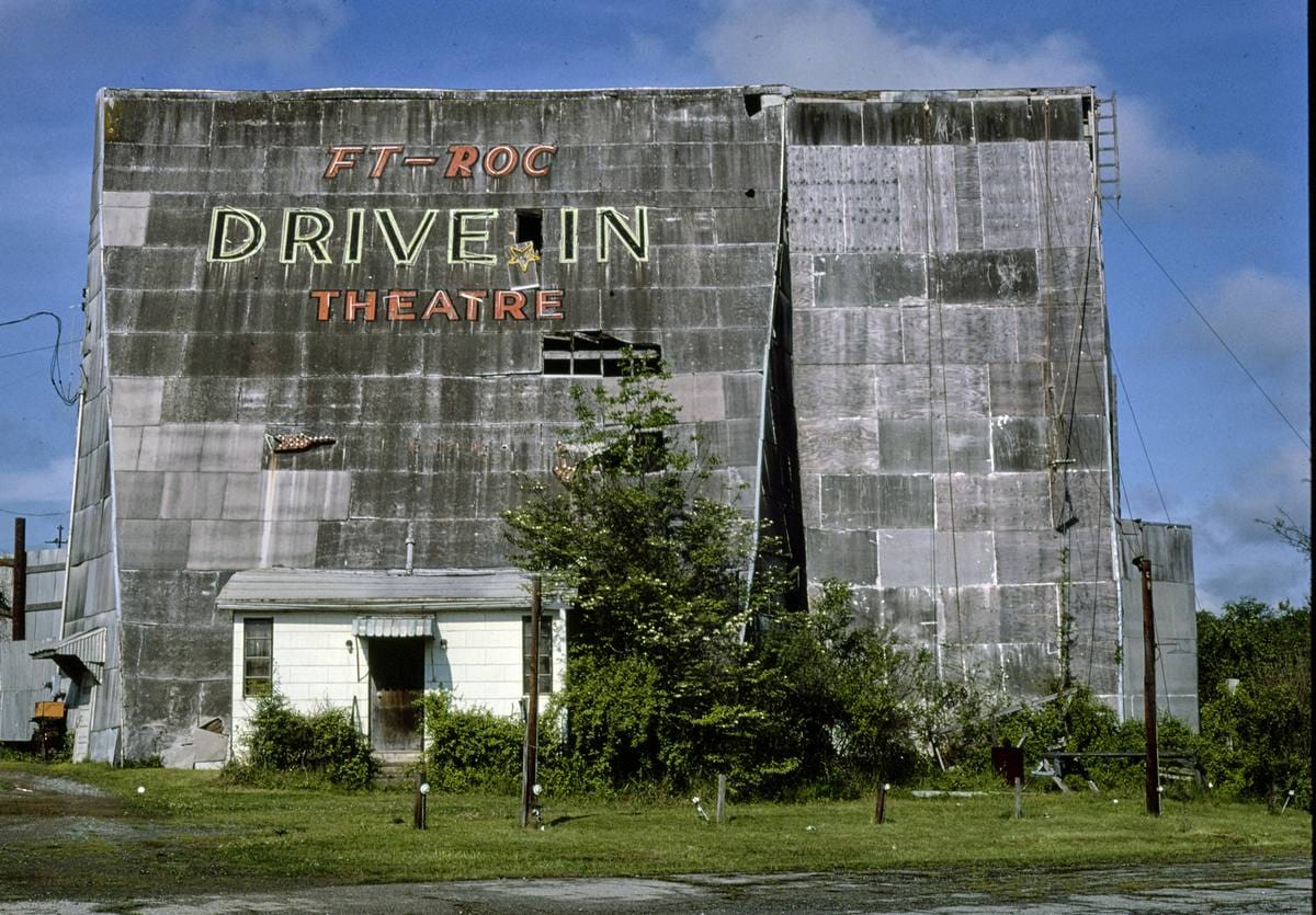 Historic Photo : 1982 Ft. Roc Drive-in Theater, Route 21, Rock Hill, South Carolina | Margolies | Roadside America Collection | Vintage Wall Art :