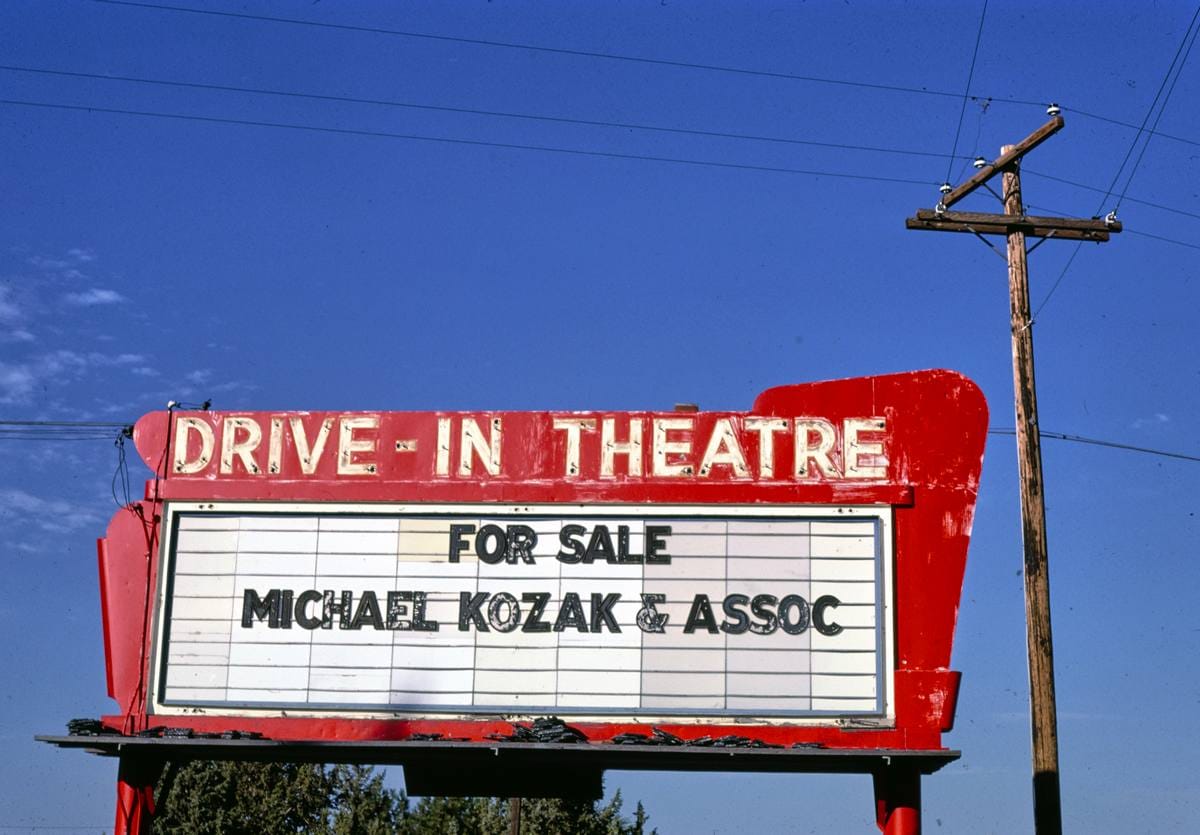 Historic Photo : 1987 Bend Drive-In, Bend, Oregon | Margolies | Roadside America Collection | Vintage Wall Art :