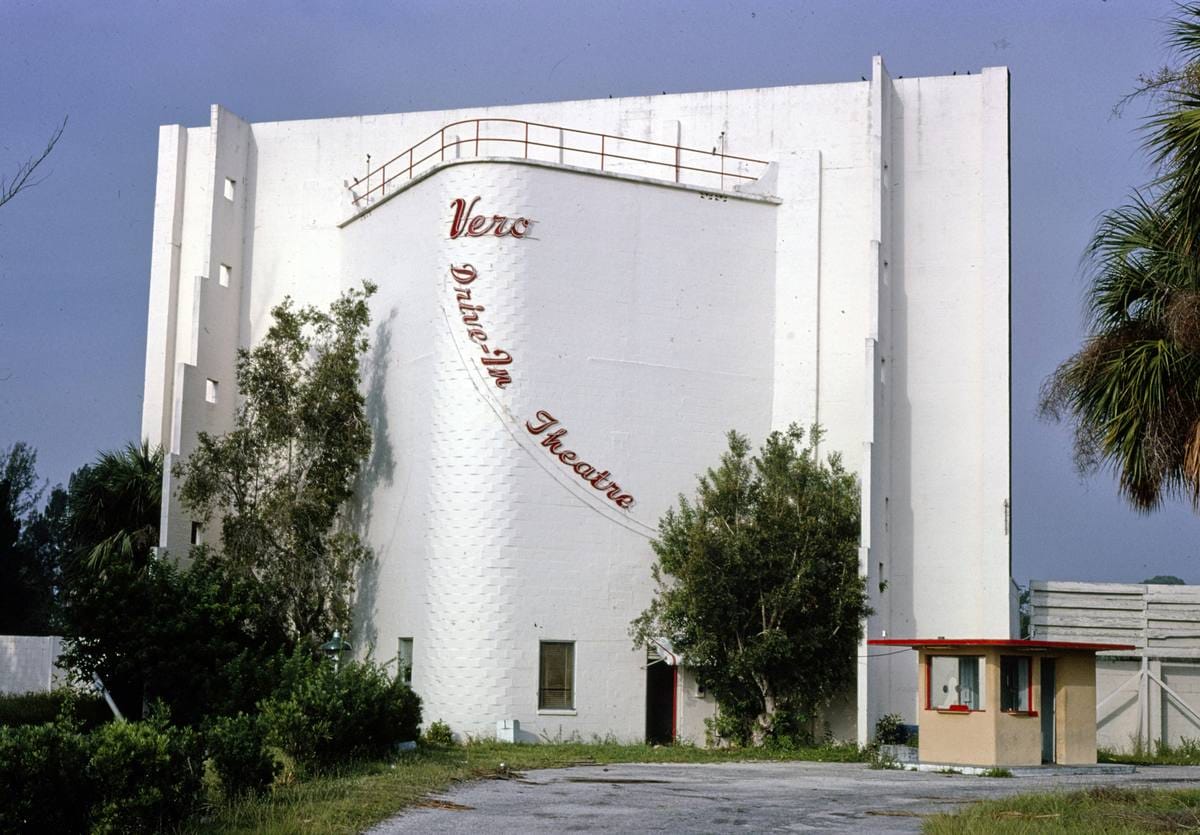 Historic Photo : 1980 Vero Drive-In, Vero Beach, Florida | Margolies | Roadside America Collection | Vintage Wall Art :