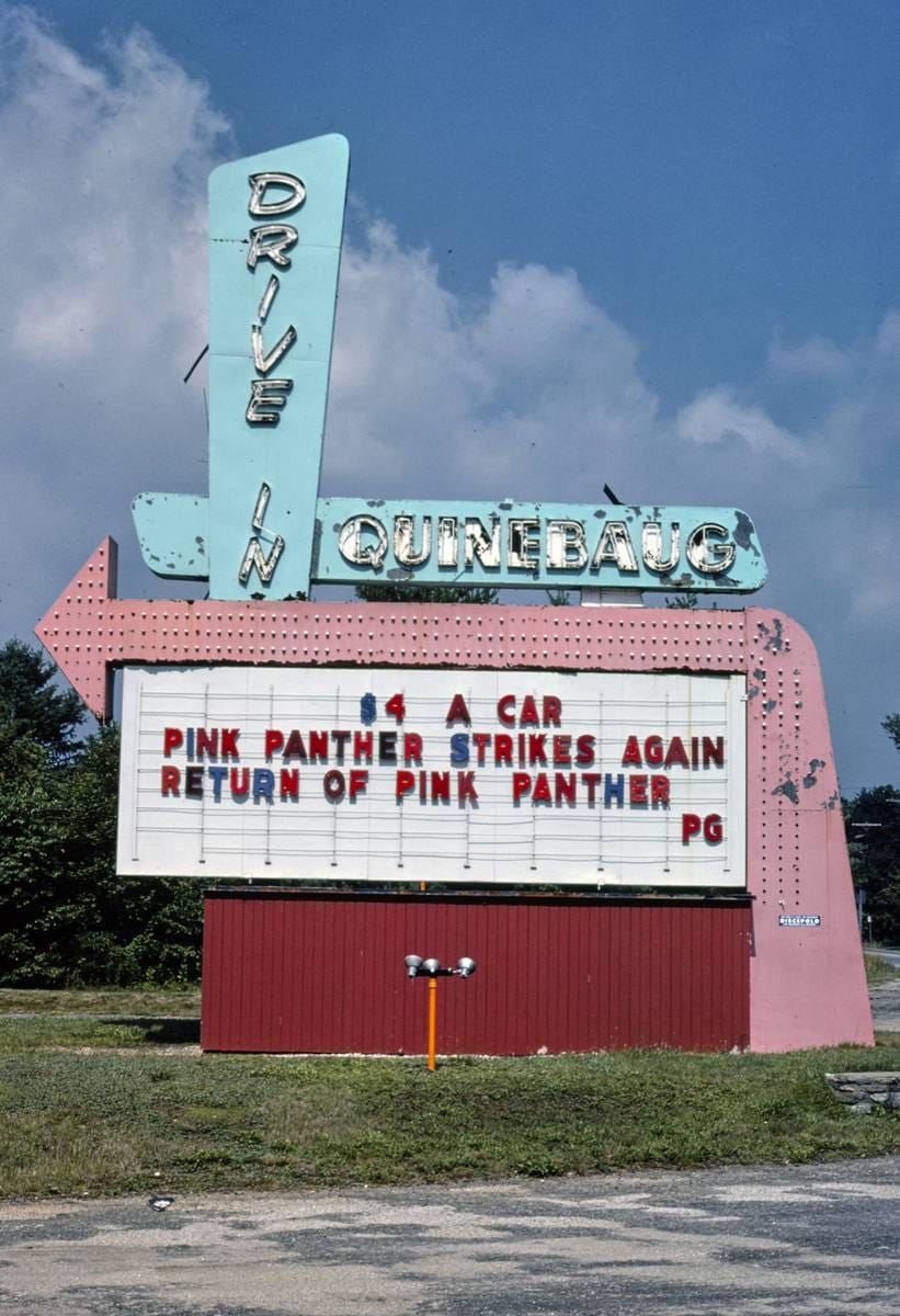 Historic Photo : 1977 Quinebaug Drive-In, Route 131, Quinebaug, Connecticut | Margolies | Roadside America Collection | Vintage Wall Art :