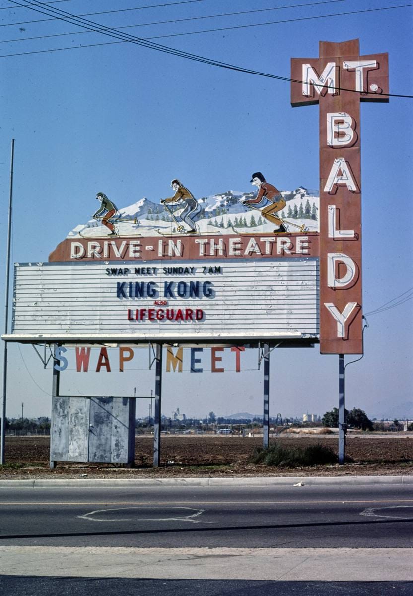Historic Photo : 1977 Mt. Baldy Drive-In, La Verne, California | Margolies | Roadside America Collection | Vintage Wall Art :