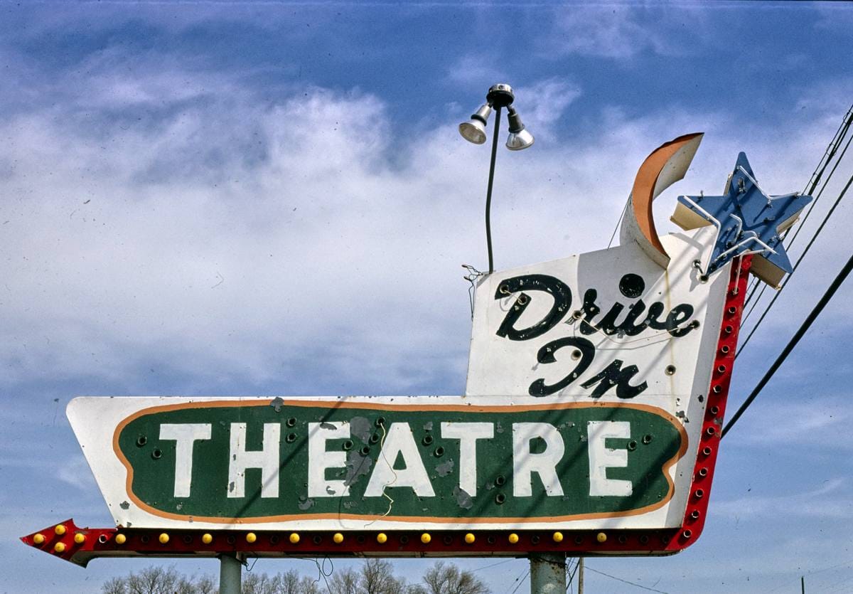 Historic Photo : 1980 Star-Lite Drive-In, Cheyenne, Wyoming | Margolies | Roadside America Collection | Vintage Wall Art :