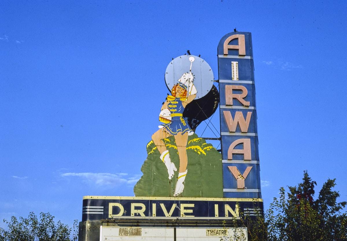 Historic Photo : 1988 Airway Drive-In, Saint Ann, Missouri | Margolies | Roadside America Collection | Vintage Wall Art :