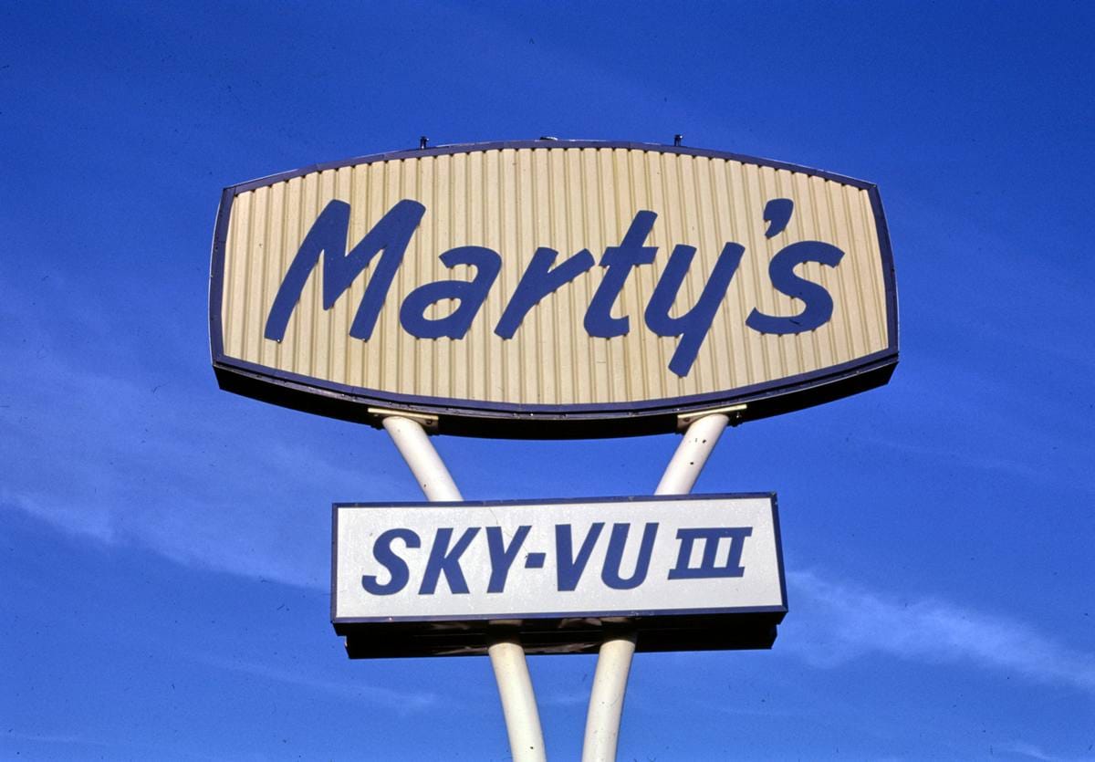Historic Photo : 1987 Marty's Sky-Vu Drive-In, Jamestown, North Dakota | Margolies | Roadside America Collection | Vintage Wall Art :