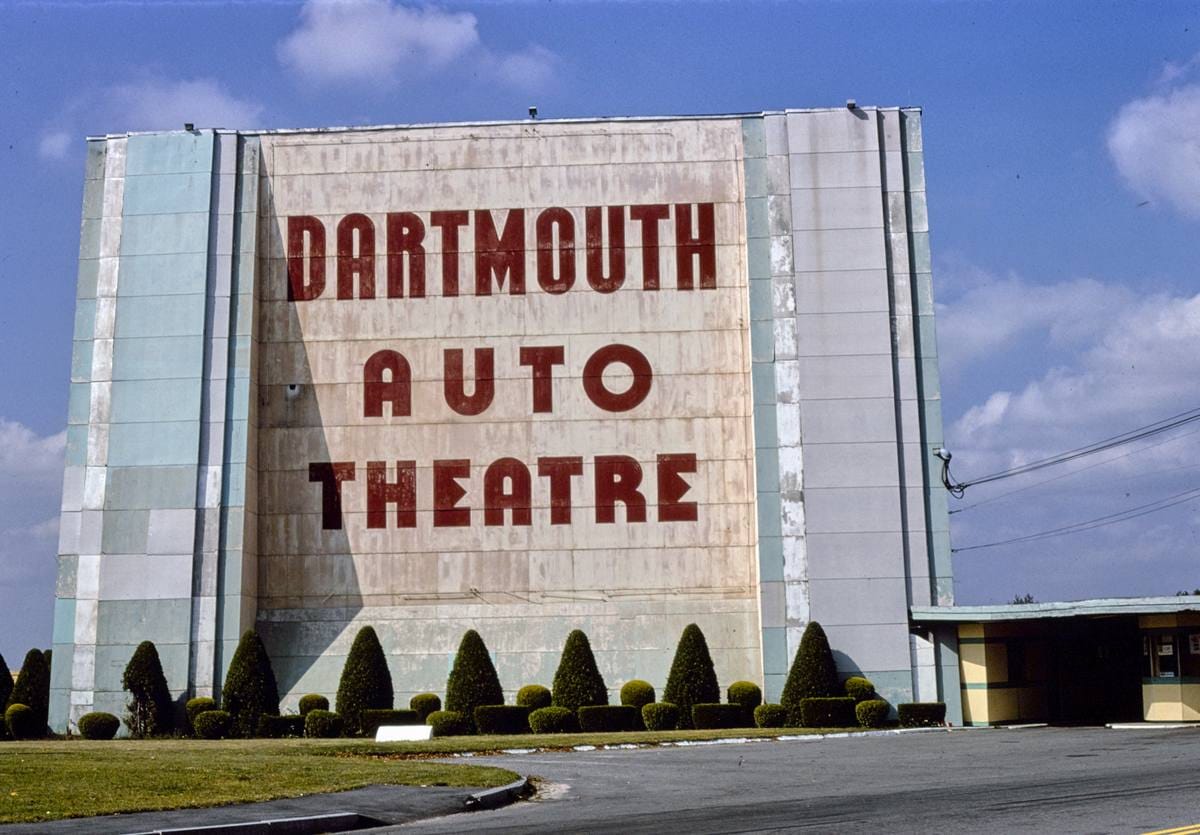Historic Photo : 1984 Dartmouth Auto Theater, Dartmouth, Massachusetts | Margolies | Roadside America Collection | Vintage Wall Art :