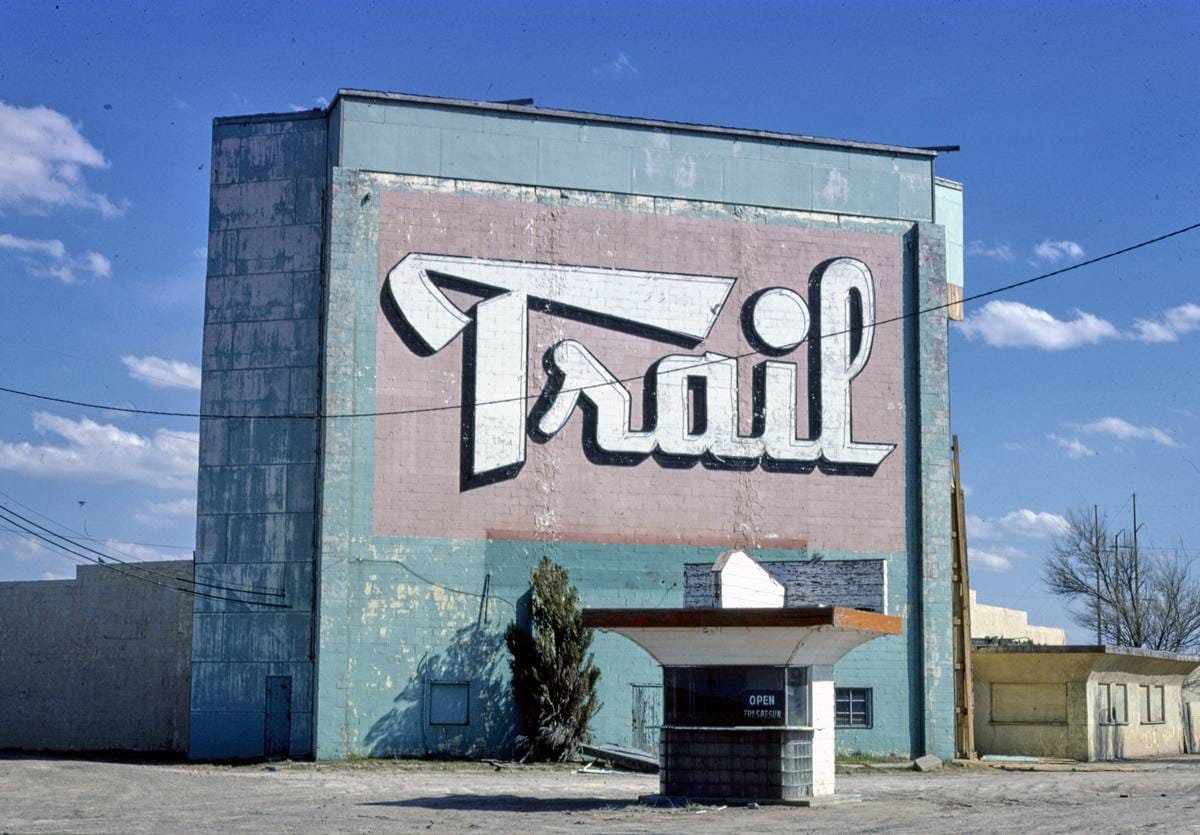 Historic Photo : 1977 Trail Drive-In, Amarillo, Texas | Margolies | Roadside America Collection | Vintage Wall Art :