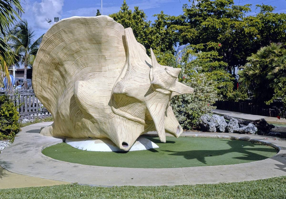 Historic Photo : 1985 Magic Carpet mini golf, conch hole, Key West, Florida | Margolies | Roadside America Collection | Vintage Wall Art :