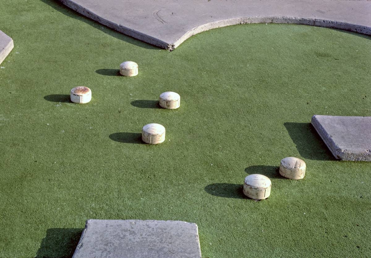 Historic Photo : 1987 Blackbeard's mini golf, six bumpers, Fresno, California | Margolies | Roadside America Collection | Vintage Wall Art :