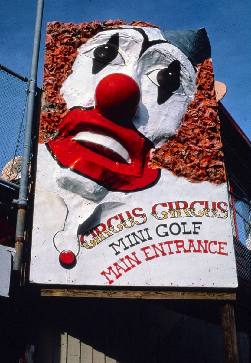 Historic Photo : 1978 Circus Circus mini golf entrance sign, Seaside Heights, New Jersey | Margolies | Roadside America Collection | Vintage Wall Art :