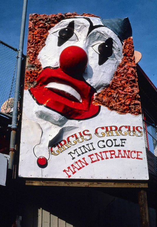 Historic Photo : 1978 Circus Circus mini golf entrance sign, Seaside Heights, New Jersey | Margolies | Roadside America Collection | Vintage Wall Art :
