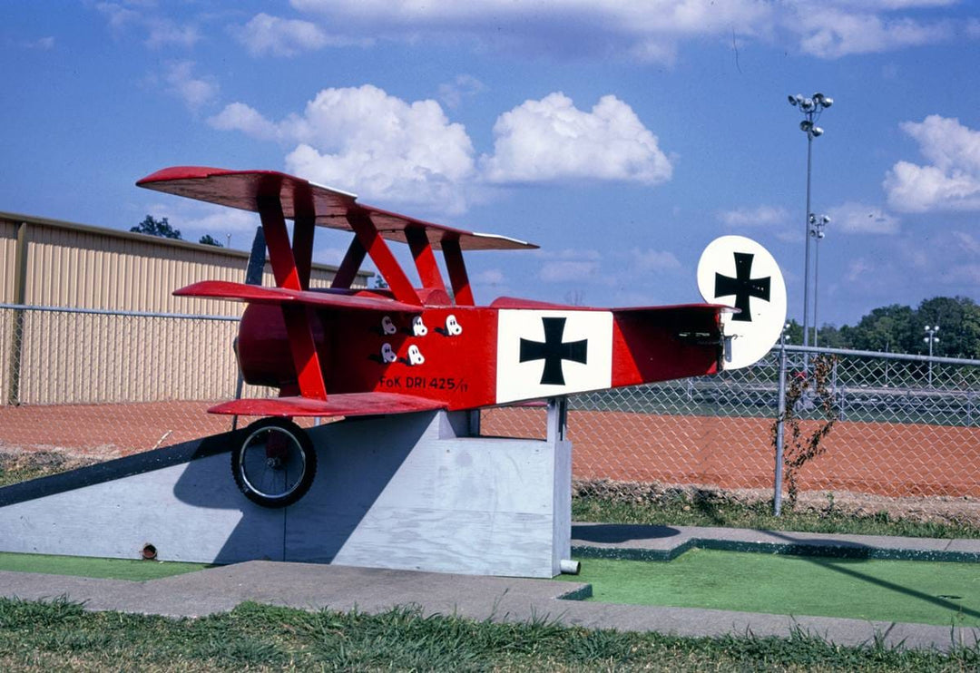 Historic Photo : 1986 Jackson Golf World, airplane, Route 51, Jackson, Mississippi | Margolies | Roadside America Collection | Vintage Wall Art :