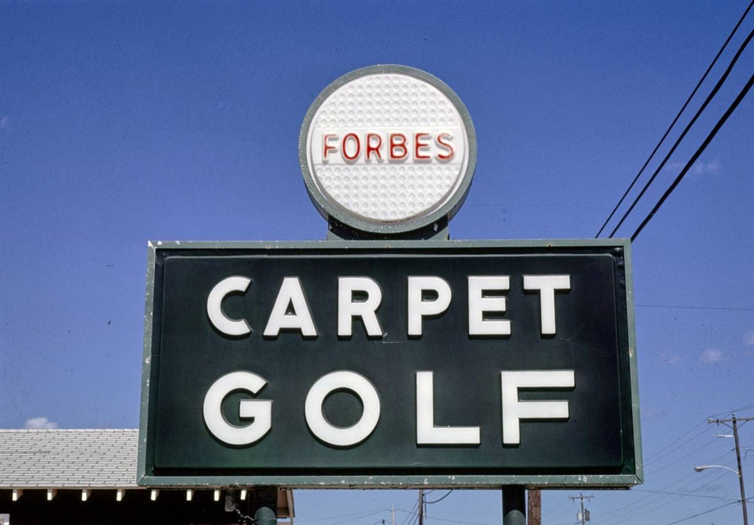 Historic Photo : 1985 Forbes Carpet Golf sign, Nags Head, North Carolina | Margolies | Roadside America Collection | Vintage Wall Art :
