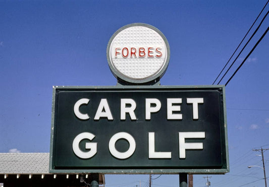 Historic Photo : 1985 Forbes Carpet Golf sign, Nags Head, North Carolina | Margolies | Roadside America Collection | Vintage Wall Art :