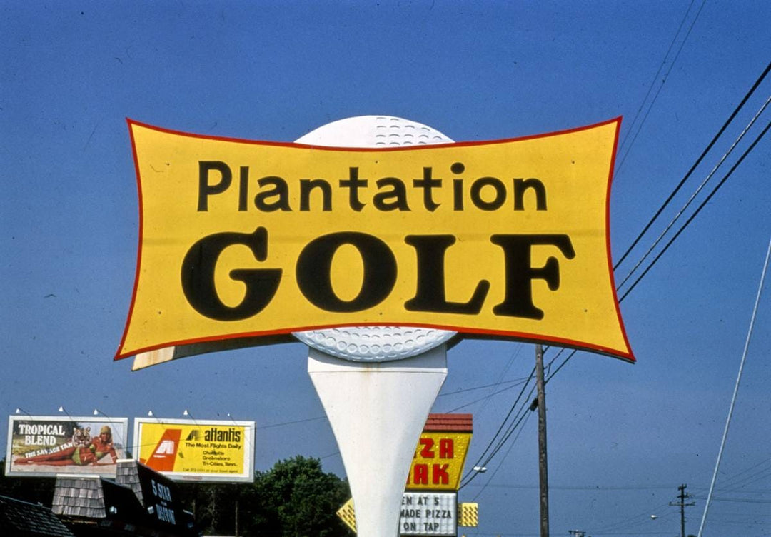 Historic Photo : 1985 Plantation Golf sign, Myrtle Beach, South Carolina | Margolies | Roadside America Collection | Vintage Wall Art :