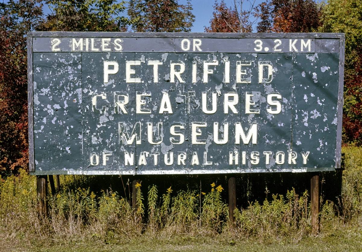 Historic Photo : 1995 Petrified Creature Museum, Richfield Springs, New York | Margolies | Roadside America Collection | Vintage Wall Art :
