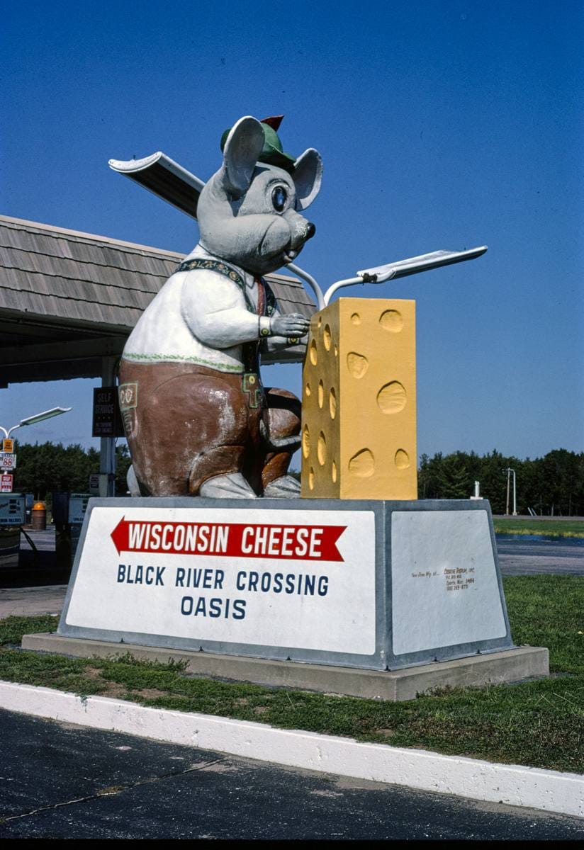 Historic Photo : 1988 Black River Falls Oasis, Black River Falls, Wisconsin | Margolies | Roadside America Collection | Vintage Wall Art :